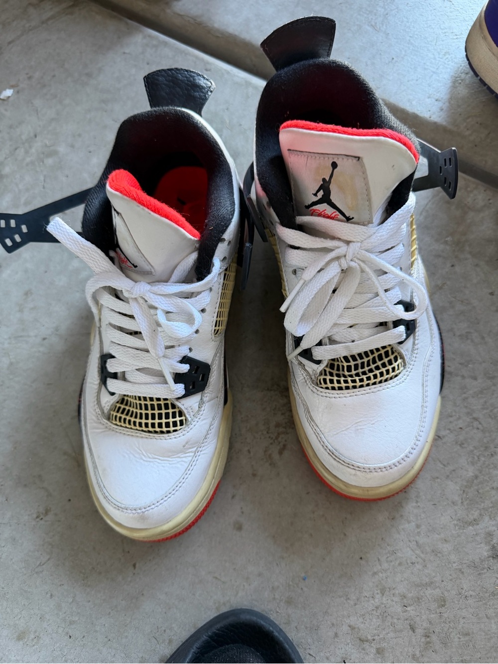 Jordan Kids White, Red & Black Basketball Sneakers